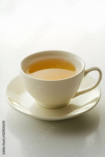 Wallpaper Mural A cup of tea on a saucer, a simple moment of tranquility. Torontodigital.ca