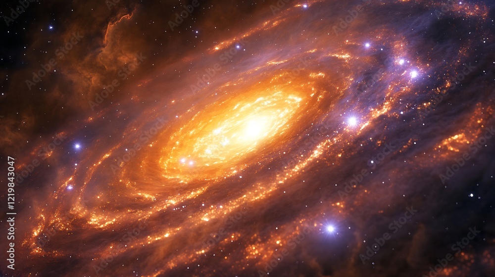 Vibrant depiction of a glowing stellar nursery Vibrant depiction of a glowing stellar nursery