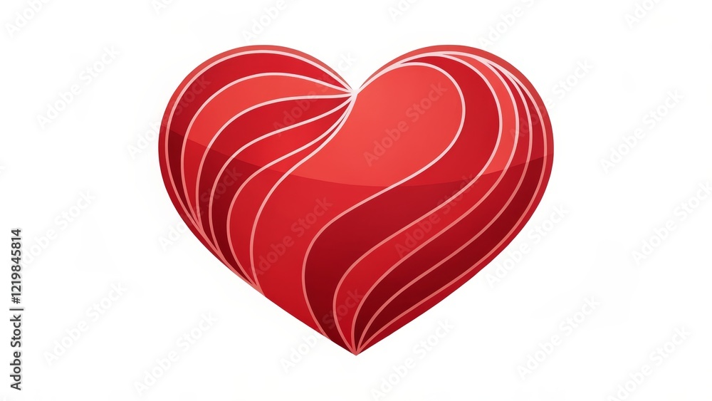 Red Heart Abstract Swirl Design, Illustration, Love Concept, heart design, art Love, Valentine's Day Red Heart Abstract Swirl Design, Illustration, Love Concept, heart design, art Love, Valentine's Day