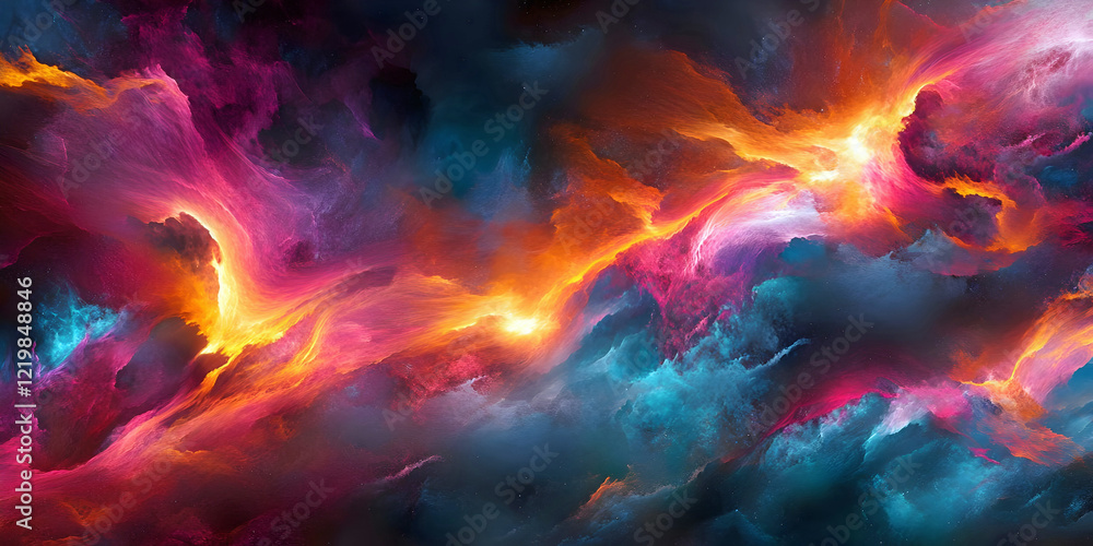 fire in the night, ai generated. fire in the night, ai generated.