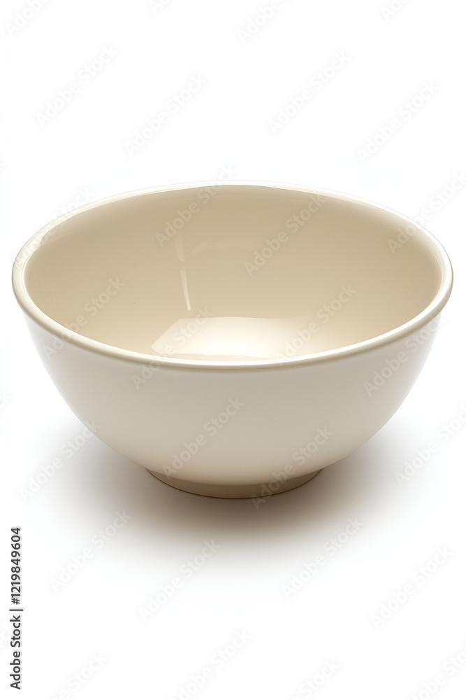 Empty ceramic bowl on white background. Perfect for food photography or kitchenware displays. Empty ceramic bowl on white background. Perfect for food photography or kitchenware displays.