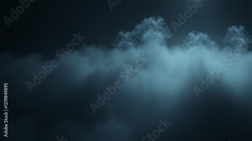 Dramatic night sky filled with thick clouds.