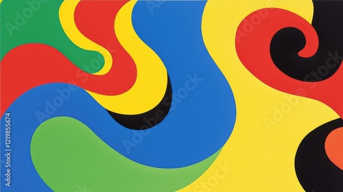 Abstract Colorful Swirl Com...