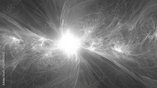 Abstract Grayscale Fractal ...