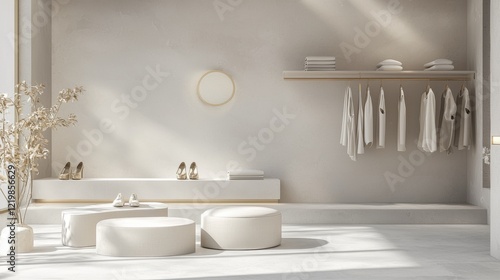 Minimalist Beige Closet Des...