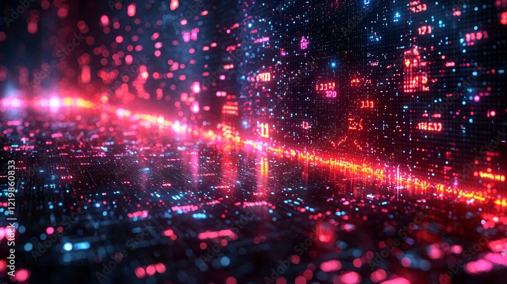 Digital data stream, futuristic city, glowing network, background particles, tech concept Digital data stream, futuristic city, glowing network, background particles, tech concept