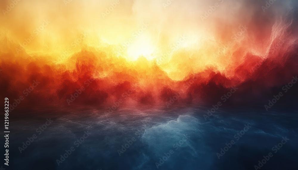 Fototapeta premium Abstract Gradient Composition with Warm Cool Colors Light Texture Vintage Film Effect