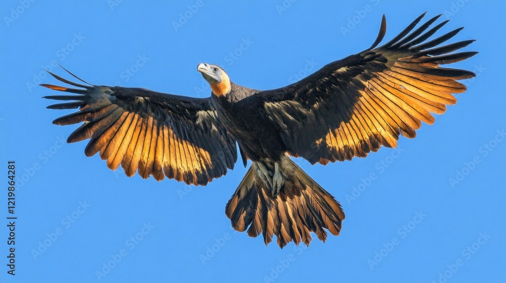 Obraz premium Majestic Flight of the Palm-nut Vulture: A Stunning Display of Aerial Grace