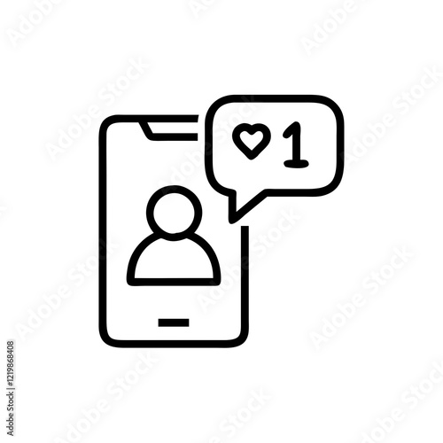 Engagement icon, isolated vector illustration.