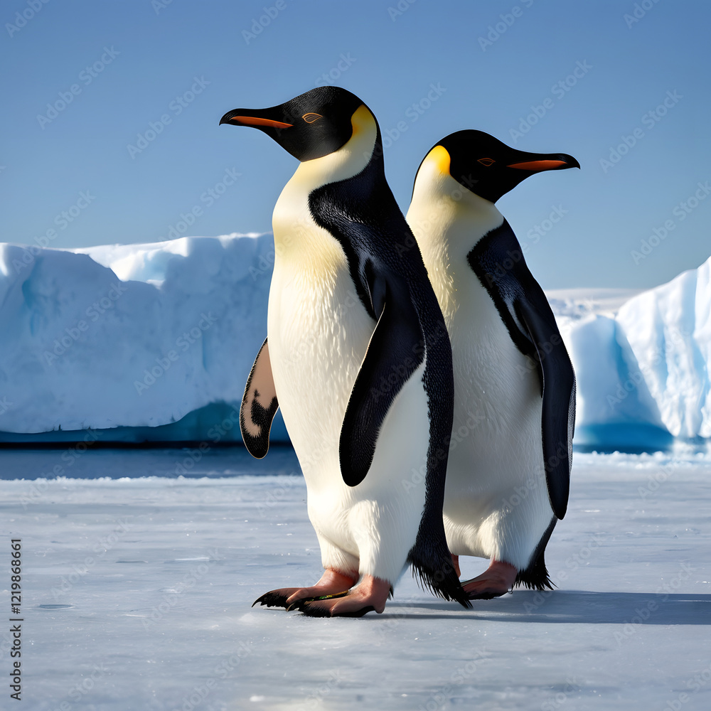 Obraz premium emperor penguin in polar regions