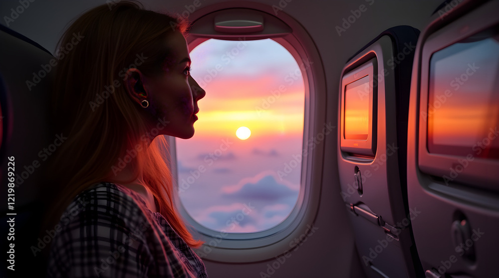 Fototapeta premium person in the plane