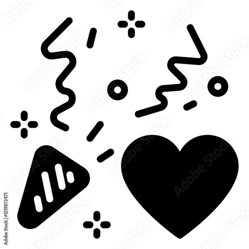 love icon, glyph icon style