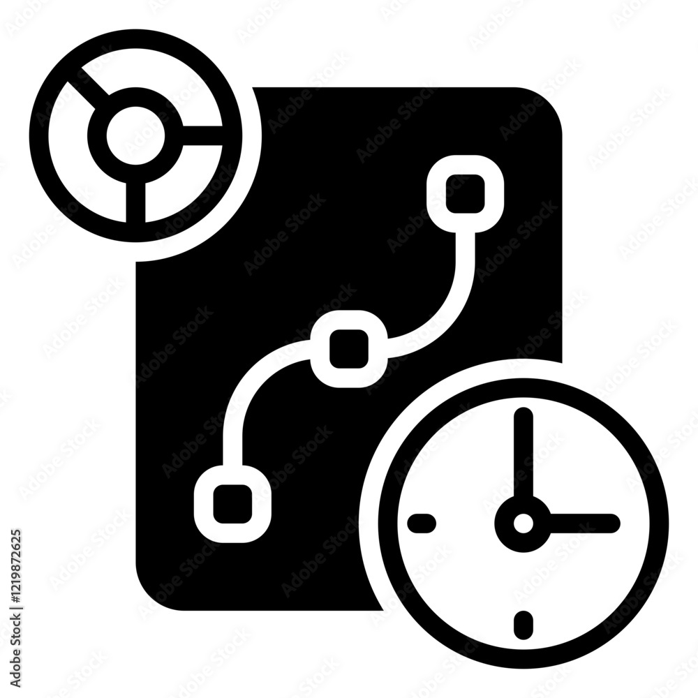 Planning icon, glyph icon style Planning icon, glyph icon style