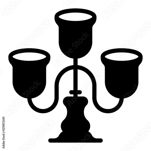 candelabra icon, glyph icon style