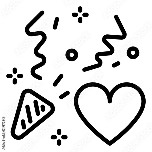 love icon, line icon style