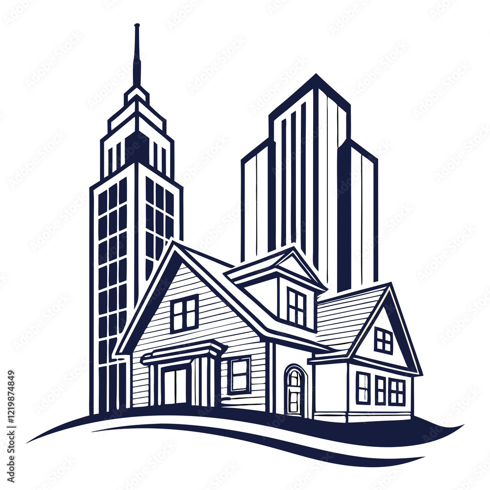Fototapeta premium Real Estate Business Logo Icon