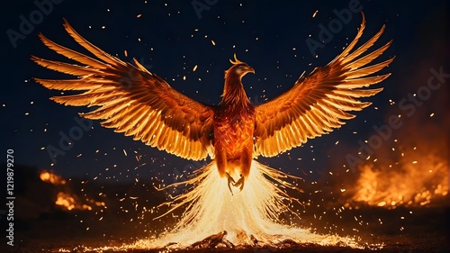 Firebird Emerging from Flames