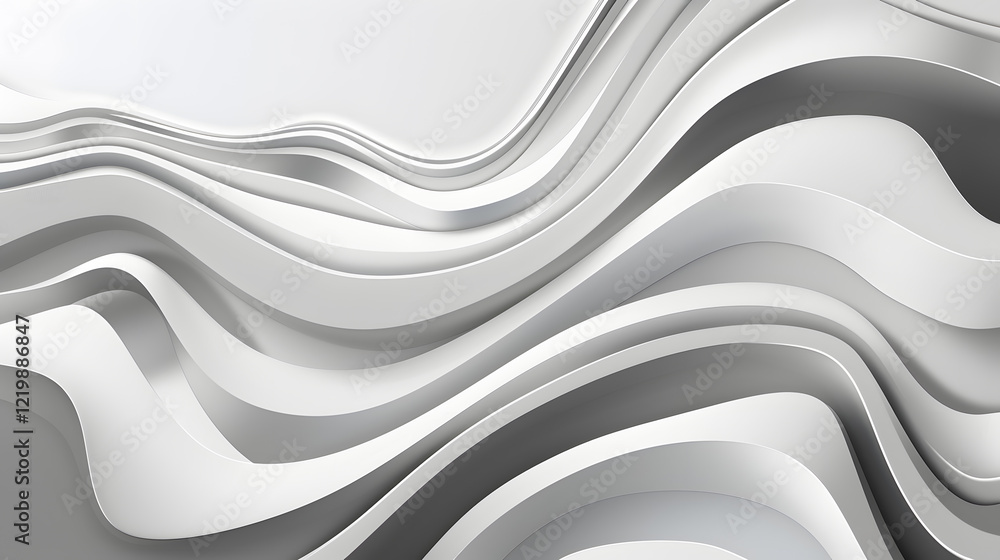 Modern abstract design featuring white and gray background with dynamic stripes and curved lines, generative ai Modern abstract design featuring white and gray background with dynamic stripes and curved lines, generative ai