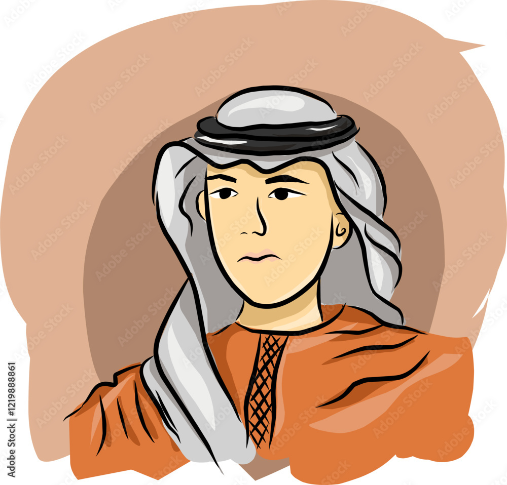 Obraz premium Saudi man wearing the Saudi dress 