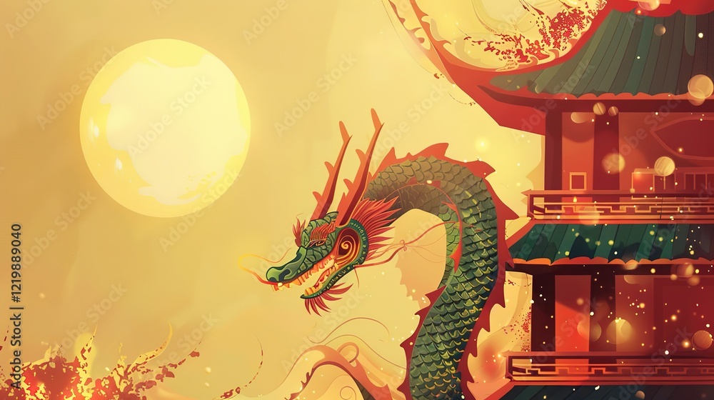 Fototapeta premium _Freepik_chinese_dragon_ancient_chinese_architecture_