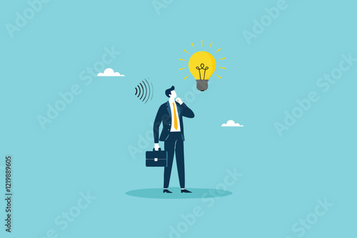 Unlocking Brilliance, A Confident Entrepreneur Holds the Golden Key to Illuminate Groundbreaking Ideas