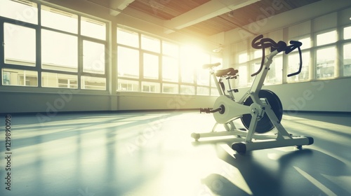 Modern rehabilitation facility equipment in a bright, spacious clinic with patients using advanced tools for physical therapy. Innovative healthcare technology supporting recovery and wellness.