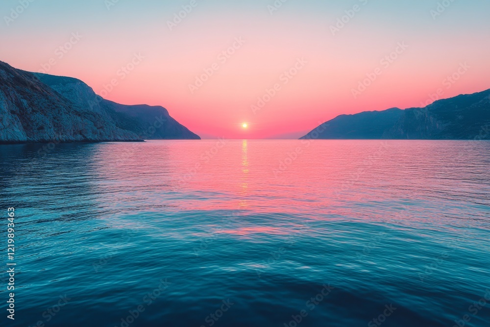 A tranquil dawn with soft pastel colors blending seamlessly across the horizon. Generative AI A tranquil dawn with soft pastel colors blending seamlessly across the horizon. Generative AI