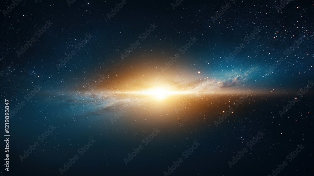 Fototapeta premium Cosmic Explosion in Vast Starry Universe