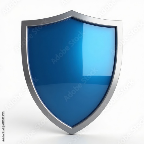 Free Download Blue shield with a gray border on a white background - GFXLoad