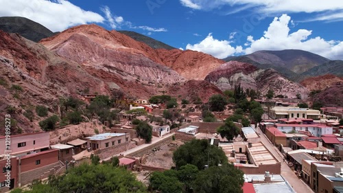 Purmamarca Jujuy Argentina Skyline Drone 4K