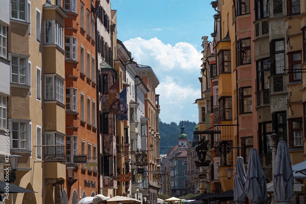 Cityscape. Architecture and architectural elements of the Austrian city of Innsbruck. Cityscape. Architecture and architectural elements of the Austrian city of Innsbruck.