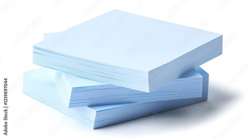 Stack of light blue notepads, ready for notes and ideas. Perfect for office or home use. Stack of light blue notepads, ready for notes and ideas. Perfect for office or home use.