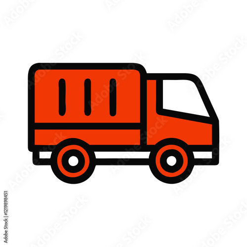Colorful cartoon-style truck icon