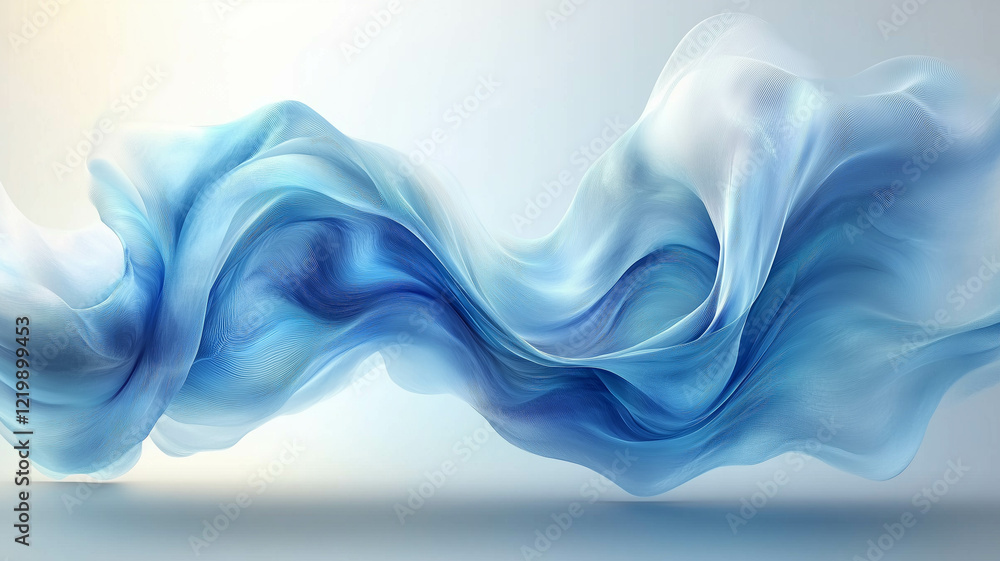 An abstract image featuring flowing, dynamic waves in shades of blue against a white background. The waves create a sense of movement and fluidity. An abstract image featuring flowing, dynamic waves in shades of blue against a white background. The waves create a sense of movement and fluidity.
