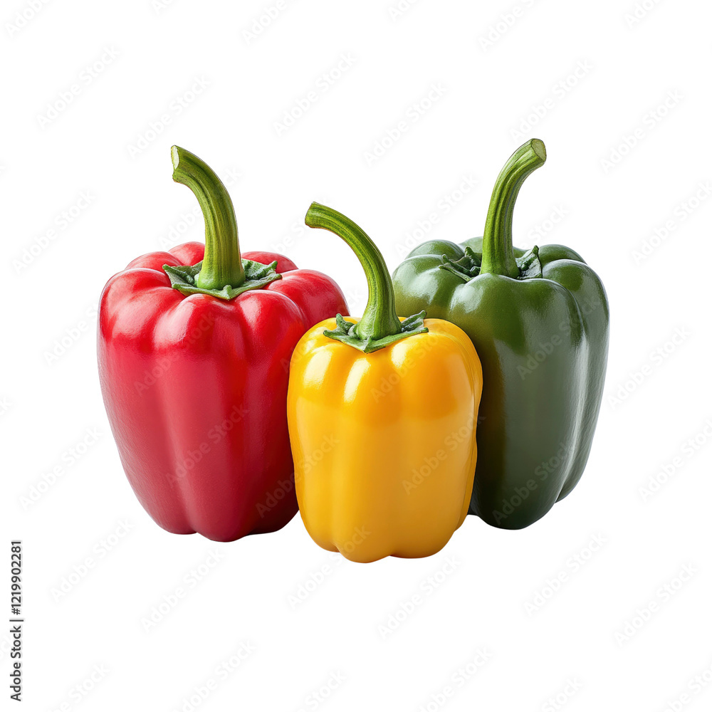Vibrant Trio of Bell Peppers Red, Yellow, and Green Vibrant Trio of Bell Peppers Red, Yellow, and Green