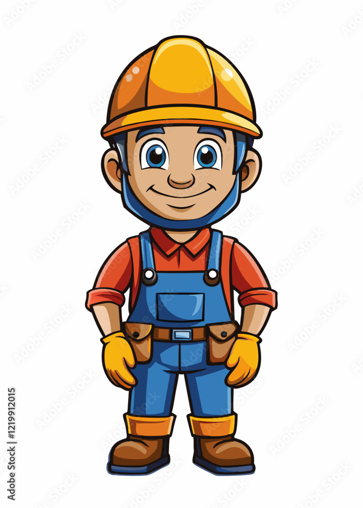 Construction worker, factory worker, craftsman isolated black outline vector illustration, white background Construction worker, factory worker, craftsman isolated black outline vector illustration, white background
