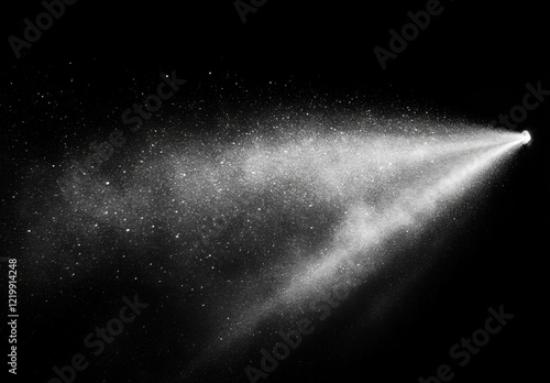water mist droplets spray fog liquid air freshness black and white high contrast minimalist