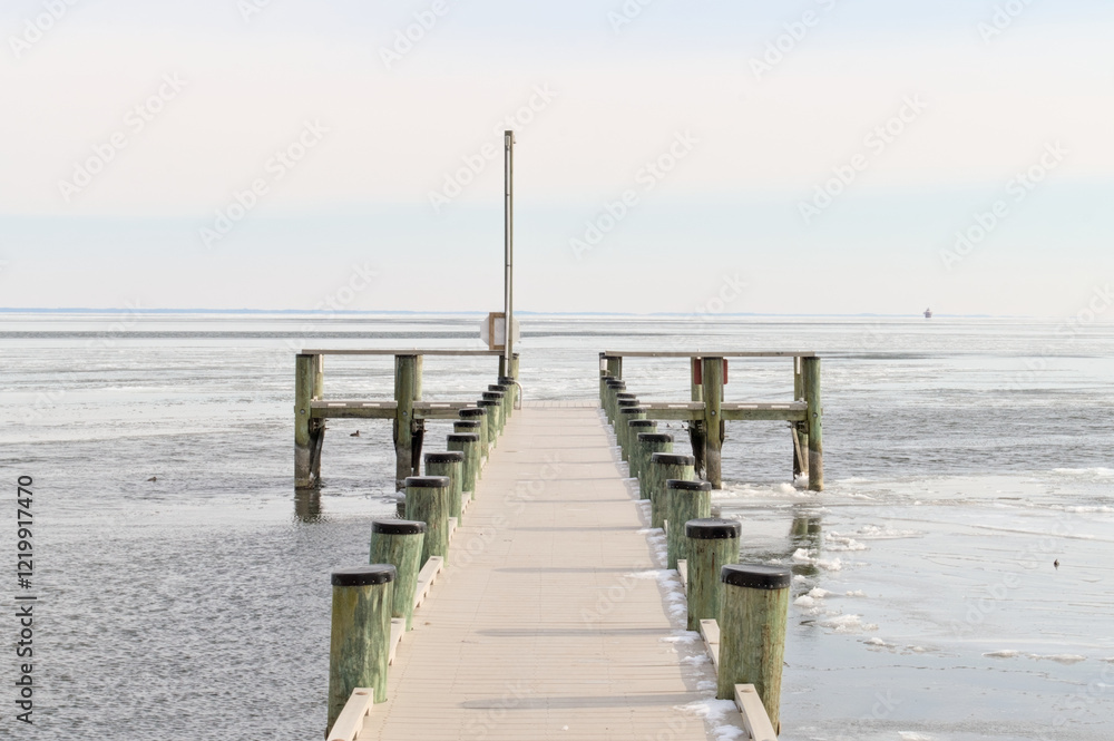Fototapeta premium pier on the beach