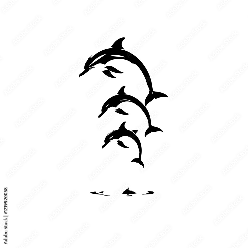 Naklejka premium Dolphin Vector Logo Design