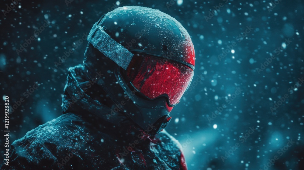 Snowfall Solitude: A Skier's Moment of Quiet Contemplation in a Winter Wonderland Snowfall Solitude: A Skier's Moment of Quiet Contemplation in a Winter Wonderland