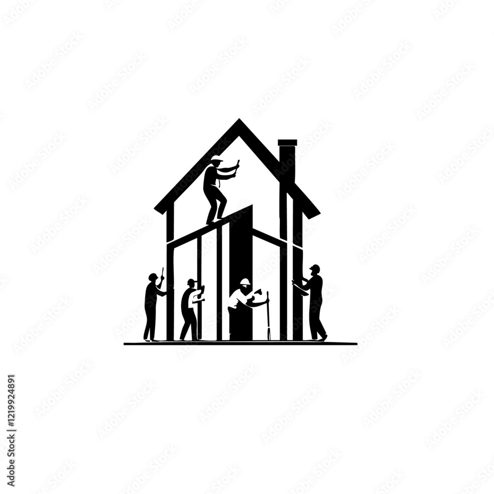 Home Renovation Vector Logo Design Home Renovation Vector Logo Design