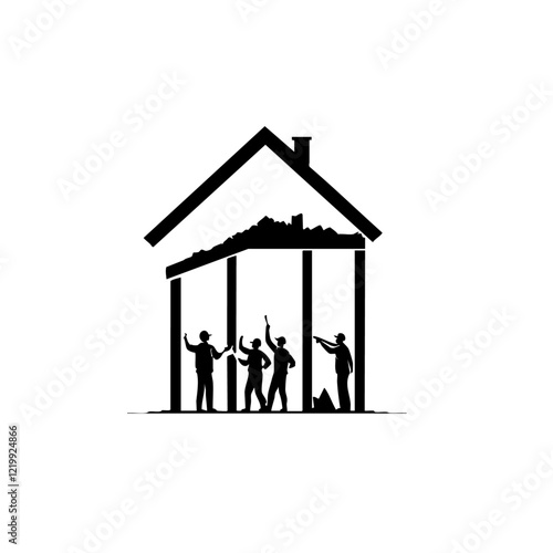Home Renovation Vector Logo Design