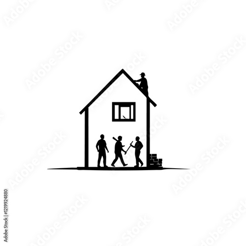 Home Renovation Vector Logo Design