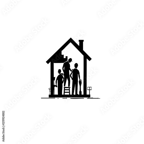 Home Renovation Vector Logo Design