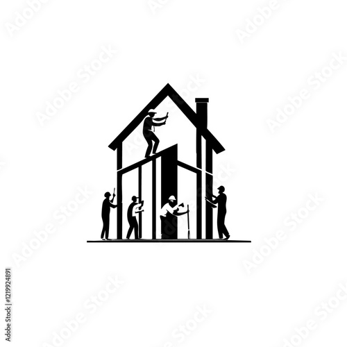 Home Renovation Vector Logo Design