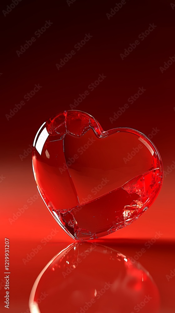 Red Glass Heart: A Symbol of Passion and Romance Red Glass Heart: A Symbol of Passion and Romance