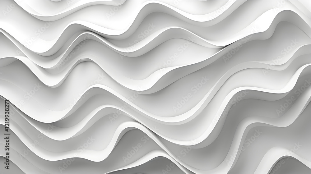 Abstract wavy white texture with layered design, creating a sense of depth and movement. Abstract wavy white texture with layered design, creating a sense of depth and movement.