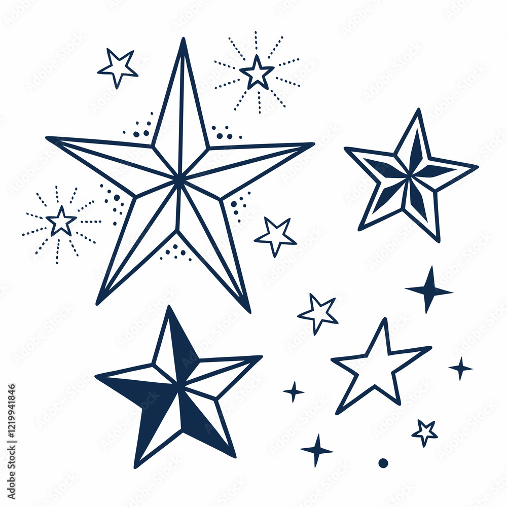 Fototapeta premium set of stars