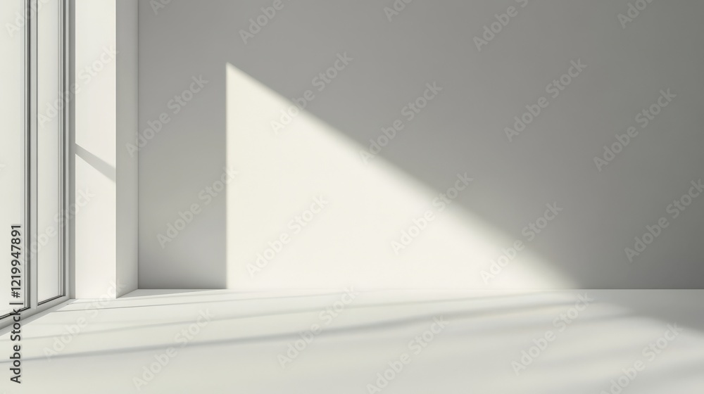 A room with a window and a white wall A room with a window and a white wall