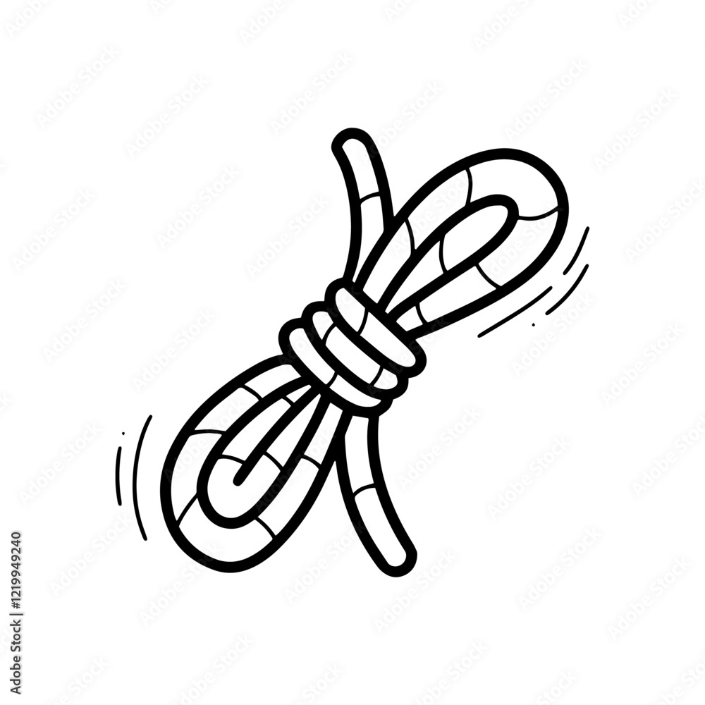 Hand Drawn Rope Illustration. Doodle Vector. Isolated on White Background - EPS 10 Vector Hand Drawn Rope Illustration. Doodle Vector. Isolated on White Background - EPS 10 Vector